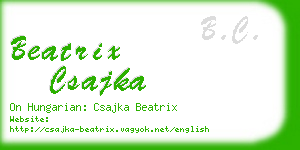 beatrix csajka business card